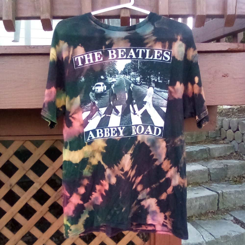🎨Custom Tie Dye Beatles Abbey Road Shirt, L🍏